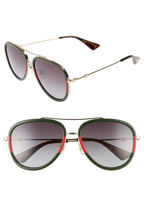 gucci 57mm core aviator sunglasses|gucci foldable aviator sunglasses.